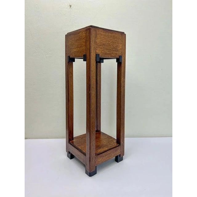 Very charming Art Deco pedestal or plant table, attributed to the designer Anton Lucas for N.V. Meubelkunst Leiden 1920s....