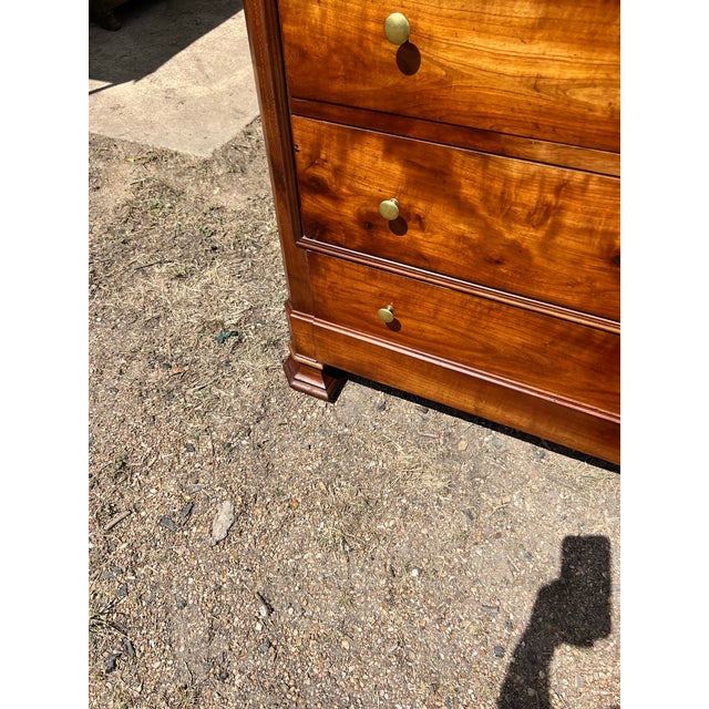 Metal French 19th Century Louis Philippe Chestnut Commode / Chest of Drawers For Sale - Image 7 of 12