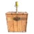 Vintage Rattan Bamboo Storage Lamp With Brass Closure For Sale