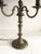 Metal 1950s Bronze Three Light Bouillotte Table Lamp With Painted Tole Shade For Sale - Image 7 of 10