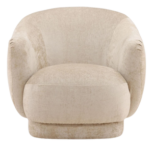 Light Sand Velvet Contemporary Accent Chair