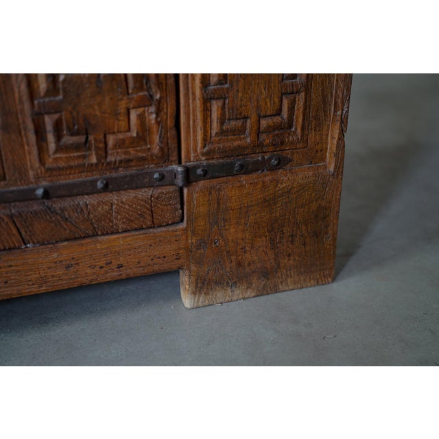 Spanish Hand Carved Cabinet, 1800s For Sale - Image 10 of 13