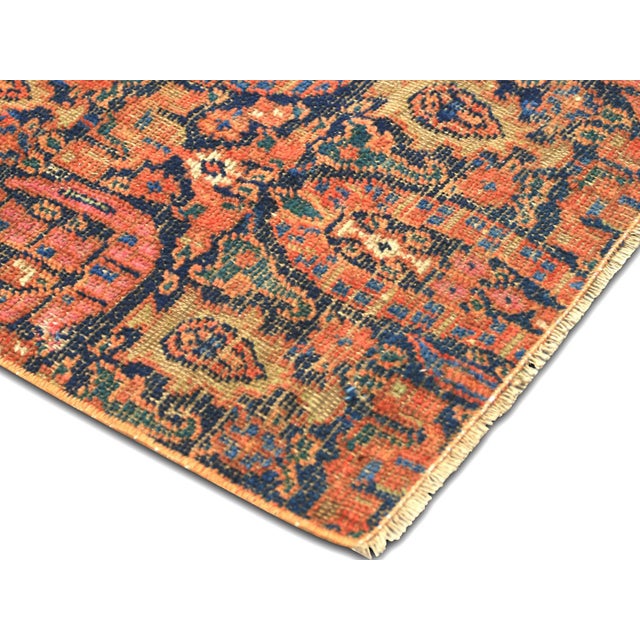 This Persian Semi Antique Shiraz Yastic is handcrafted from a high-quality wool and cotton weave, creating a luxurious and...