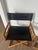 Mid-Century Modern Pair of Vintage McGuire San Francisco Director Chairs in Black Leather and Oak For Sale - Image 3 of 12