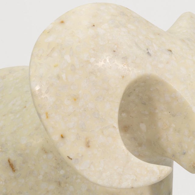 Pair of 1970s Post Modern White Marble Rams by Masatoyo Kishi Kuki For Sale In Detroit - Image 6 of 9