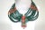 Early 20th Century Early 20th Century 14k Gold Eight Strand Malachite, Coral Collar Necklace-Stunning For Sale - Image 5 of 7
