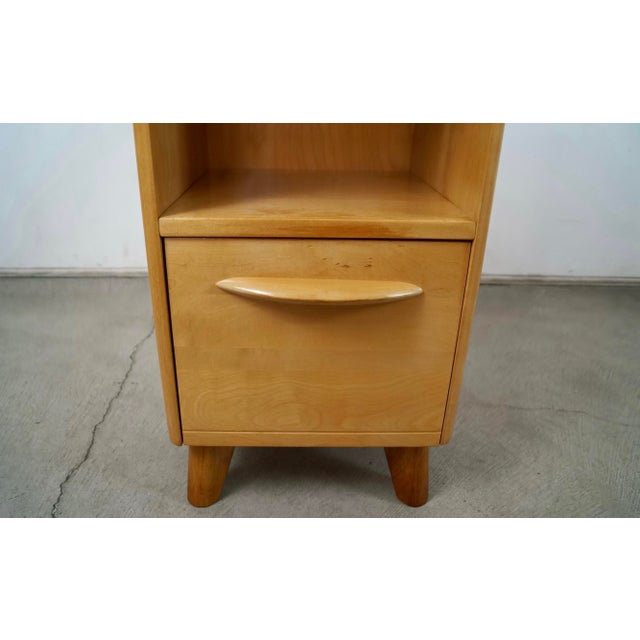 1940’s Art Deco Solid Birch Heywood Wakefield Nightstand / Cabinet For Sale - Image 12 of 12