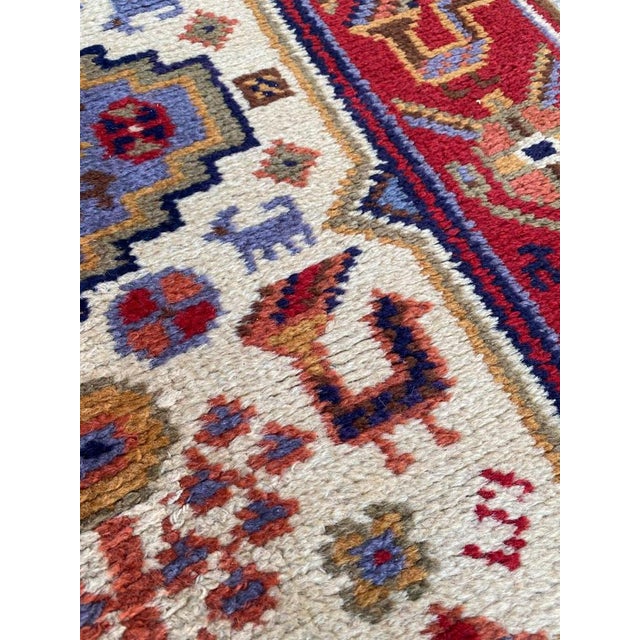 Blue Vintage French Knotted Runner Rug, 1940s For Sale - Image 8 of 14