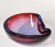 Murano Glass Sommerso Large Italian Mid-Century Modern Sculptural Blown Murano Art Glass Bowl Ashtray For Sale - Image 4 of 12