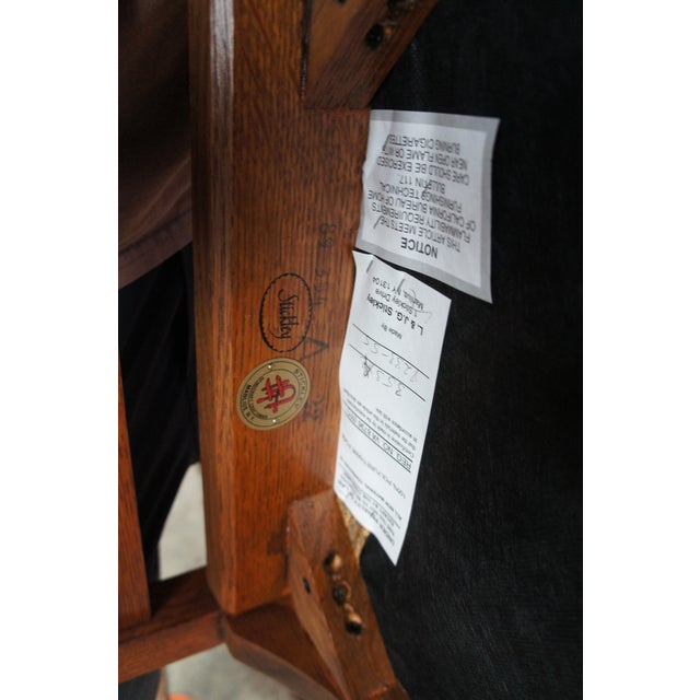 6 Stickley Mission Arts & Crafts Quartersawn Oak Harvey Ellis Dining Chairs For Sale - Image 13 of 15