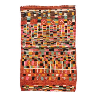 Vintage Boujad Moroccan Rug - 05'01 X 08'00 For Sale