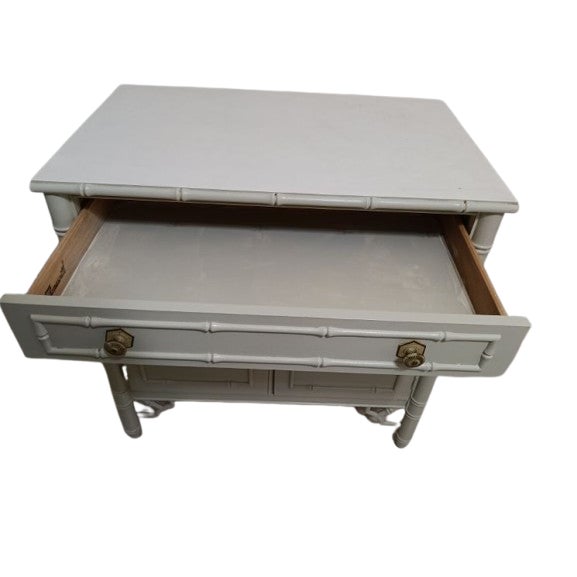 Vintage Thomasville Faux Bamboo Allegro Style Cabinet One Drawer The Vintage Thomasville Faux Bamboo Allegro Style Cabinet...