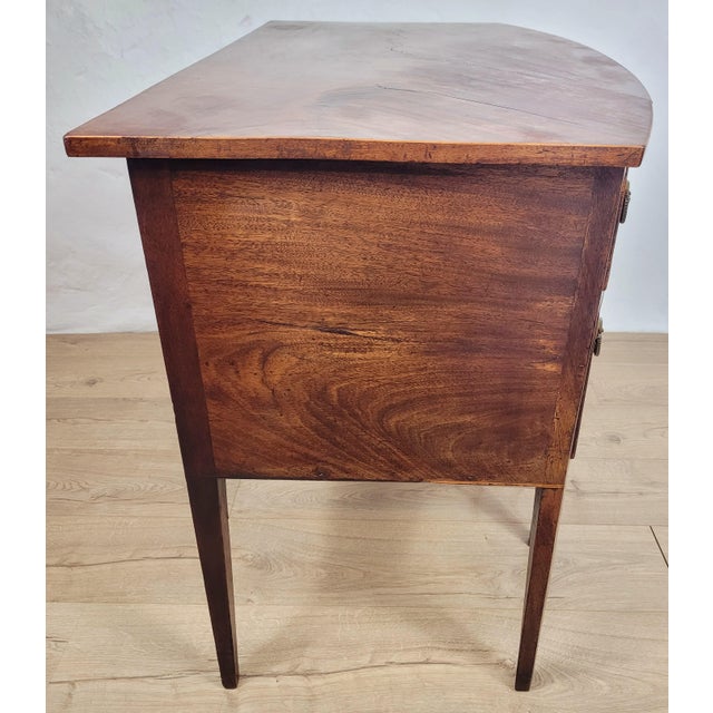 English Regency Bowfronted Sideboard with Drop Handles, 1800s For Sale - Image 10 of 18