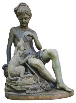 French Bronze Sculpture by E. Martin, 1890s
