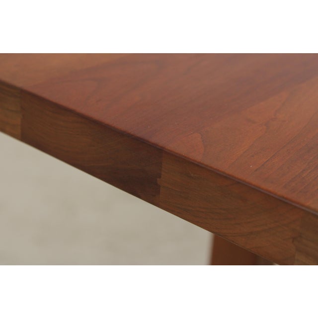 Wood Stickley Cherry Mission Trestle Table For Sale - Image 7 of 18