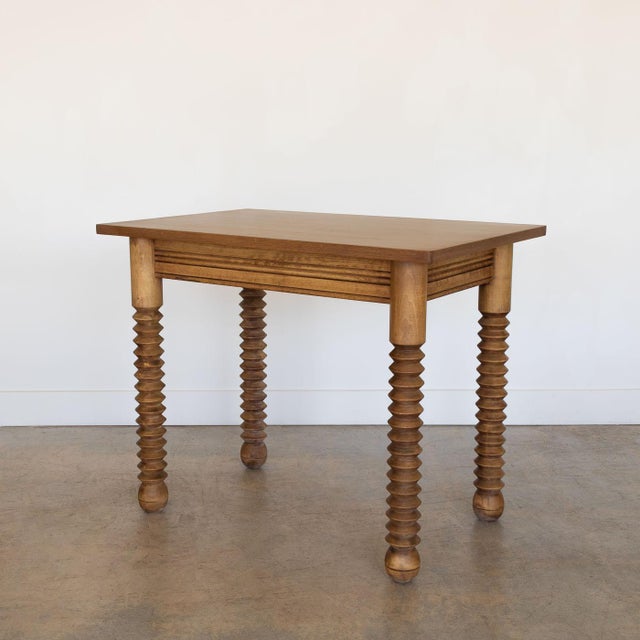 Charles Dudouyt 1940s French Wood Table by Charles Dudouyt For Sale - Image 4 of 12