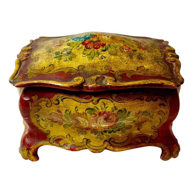 Early 20th Century Footed Venetian Box For Sale