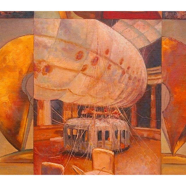 Abstract Painting Avant-Garde Expressionisme Antique Oil Painting Original Soviet Art Ukrainian Artist Schigolev 74-87 For Sale - Image 4 of 6