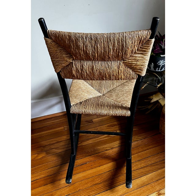 Mid 20th Century Otto Gerdau Rush Seat Rocking Chair- Italian Modern For Sale In Saint Louis - Image 6 of 13