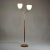 Very rare floor lamp from Möllers Armatur Eskilstuna. Made in brass, teak and original fabric shades. This piece has an...