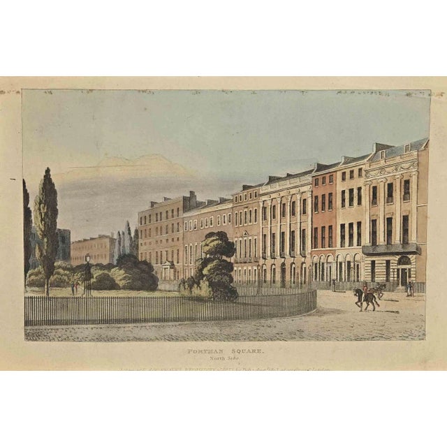 Rudolf Ackerman, Portman Square, Etching, 1816 For Sale