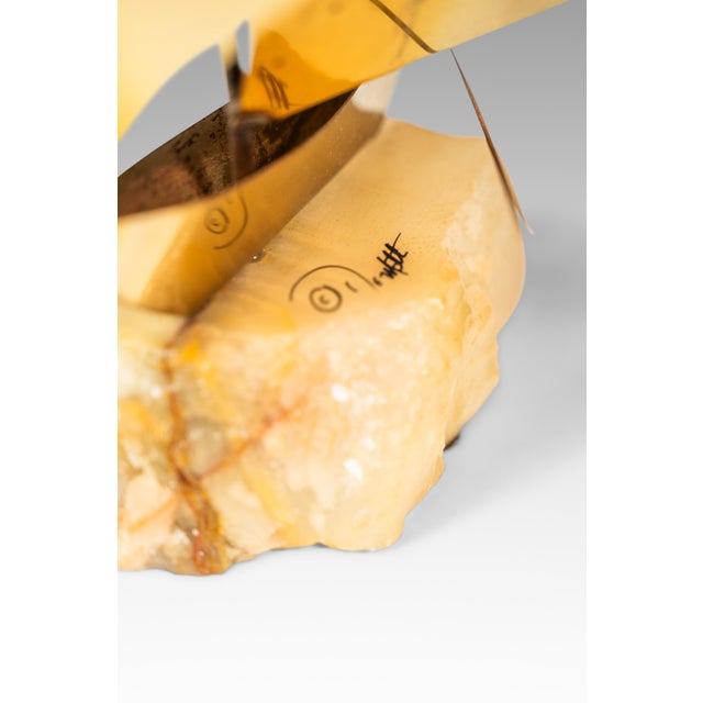 Mid-Century Modern Mid-Century Modern Brass & Quartz Sailboat Sculpture by Jere DeMott, Usa, C. 1960's For Sale - Image 3 of 16