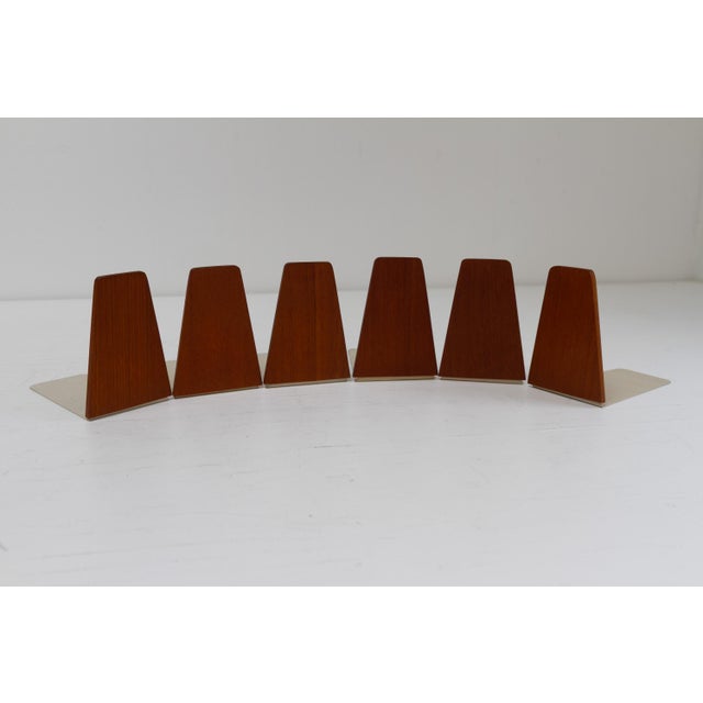 Mid-Century Teak Bookends by Kai Kristiansen for FM, 1960s, Set of 6 For Sale - Image 9 of 18
