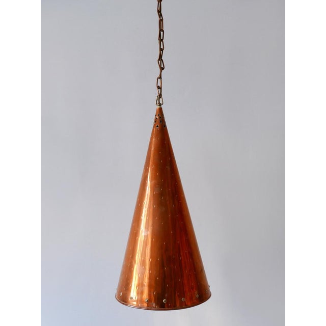 Copper Pendant Lamp by E. S. Horn Aalestrup, Denmark, 1950s For Sale - Image 10 of 18