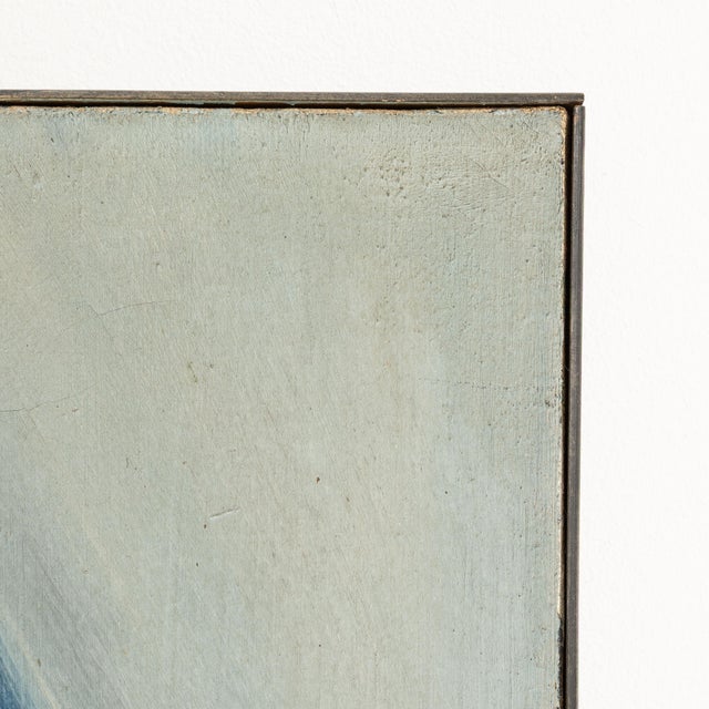 1960s France Blue Composition Painting For Sale - Image 15 of 15