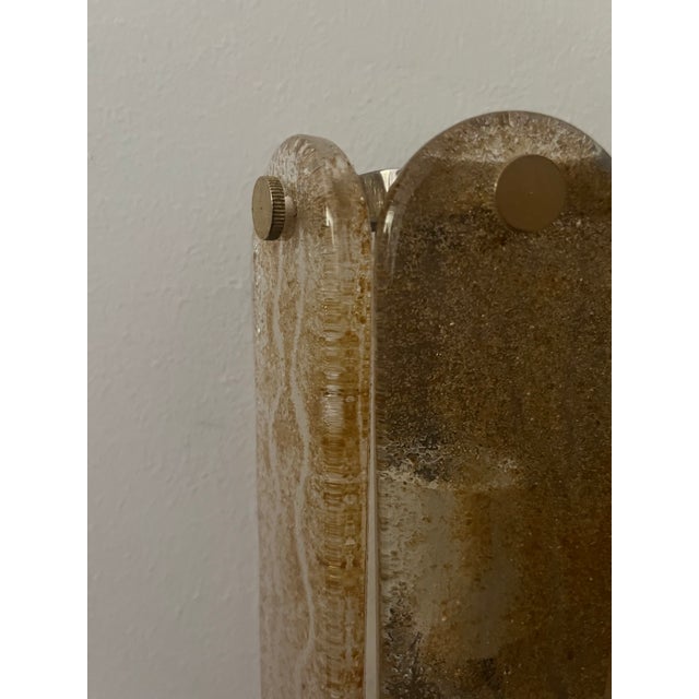 1970s Mid-Century Modern Italian Amber Murano Wall Sconces from Mazzega, 1970s, Set of 3 For Sale - Image 5 of 11