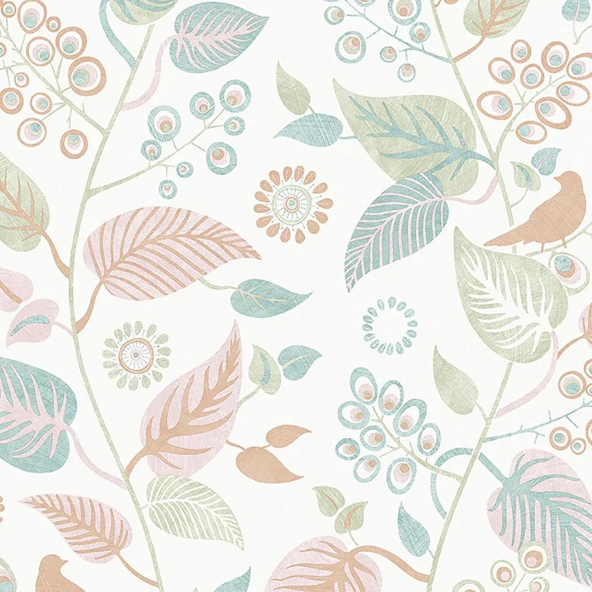 Borastapeter Leaf Rhapsody Wallpaper in Multi | Chairish
