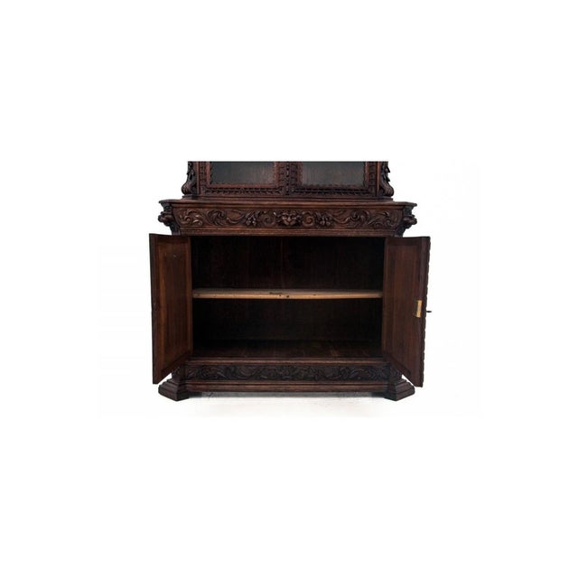 Antique French Carved Cupboard, 1880s For Sale - Image 4 of 14