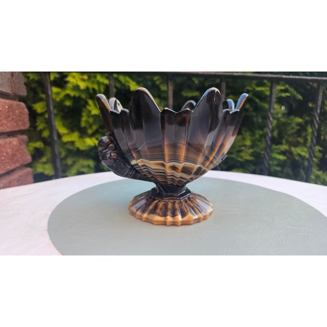 Art deco cake stand, 1930s, glass, United Glassware STS Abel, dimensions: height 15.6 cm, diameter 20.5 cm.