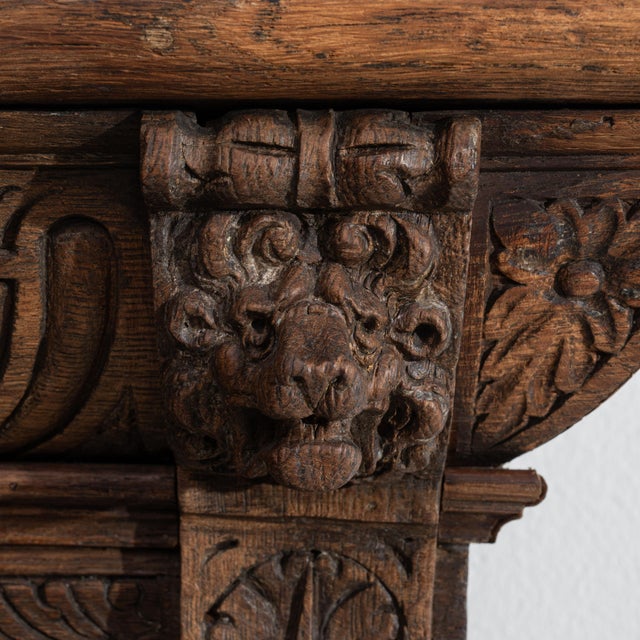 19th Century 19th Century Belgium Renaissance Brown Wood Bookcase For Sale - Image 5 of 15