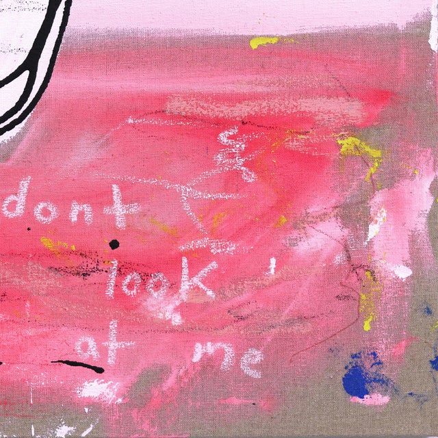 2020s Love Me From a Distance - Original Contemporary Pop Street Art Painting on Canvas For Sale - Image 5 of 9