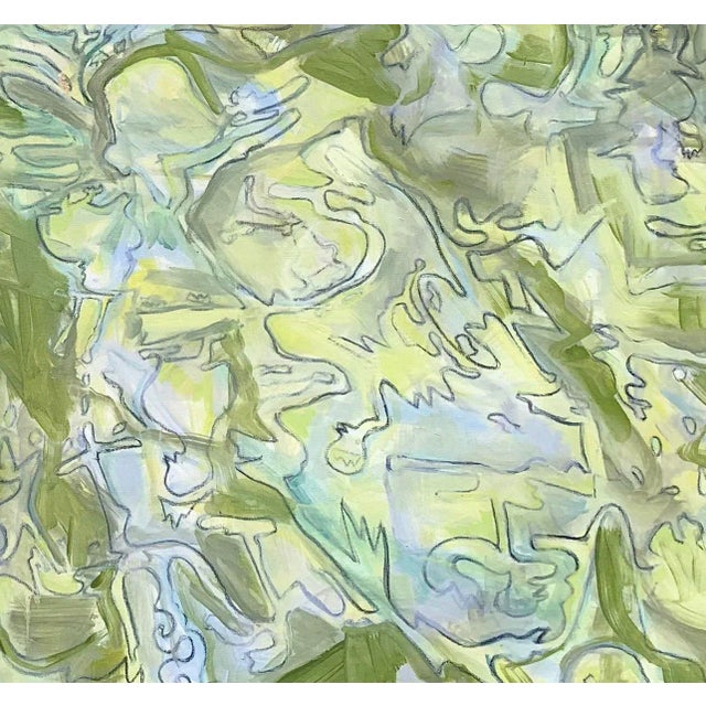 Trixie Pitts "Early Birds" by Trixie Pitts Large Abstract Expressionist Oil Painting For Sale - Image 4 of 13