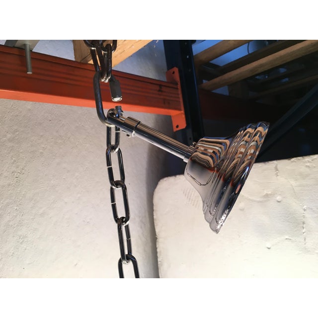 Murano White and Transparent “Selle” Murano Glass Chandelier in Mazzega Style For Sale - Image 4 of 8