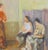 Alberto Chiancone, The Dressmaker's Workshop, 1960s, Oil Painting on Canvas, Framed For Sale - Image 4 of 15