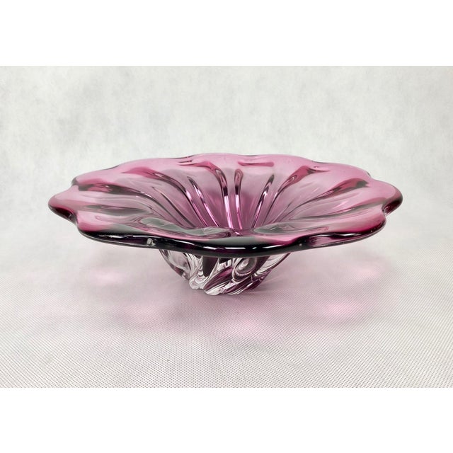 Mid-Century Modern Bohemian Glass Bowl attributed to Josef Hospodka for Chribska, 1960s For Sale - Image 3 of 10