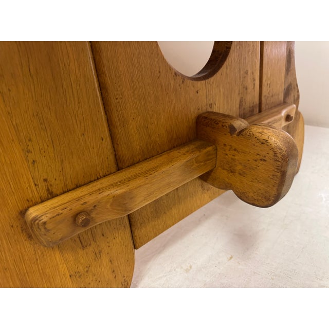 Brutalist Rustic Alpine Oak Dining Table, 1970s For Sale - Image 11 of 16