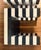 2010s Postmodern Black & White Stripe Tessellated Marble Accent Tables For Sale - Image 5 of 9