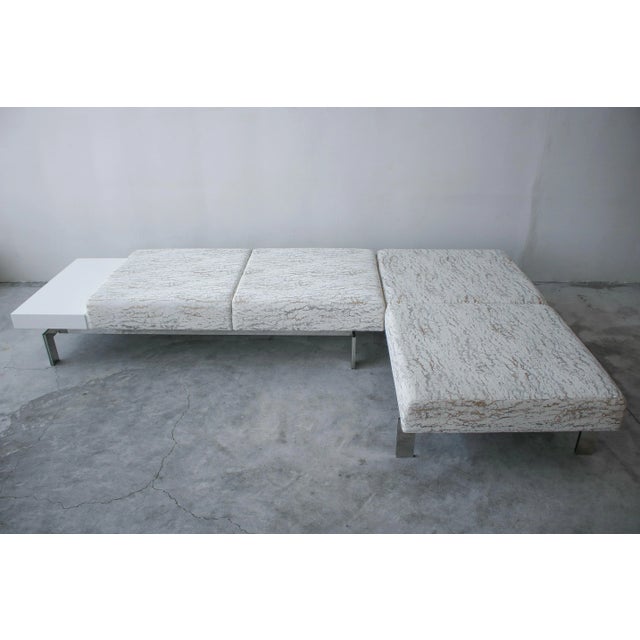 Contemporary Modern Stainless Steel Benches - a Pair For Sale - Image 3 of 11