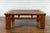 Brown Qing Dynasty Chinese Elmwood Lohan Bed Coffee Table with Hand-Woven Rattan Top For Sale - Image 8 of 13