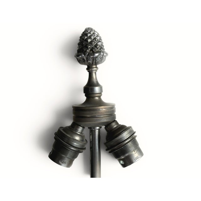 1970s Vintage Pineapple Table Lamp in Chromed Brass and Amber Bakelite, 1970 For Sale - Image 5 of 11