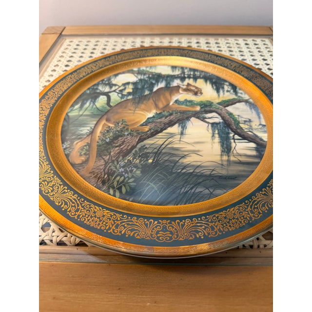 Pickard China Pickard Limited Edition Collector Plate "American Panther" by James Lockhart, #1525/2000. For Sale - Image 4 of 4