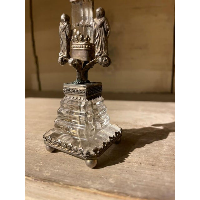 18th Century Italian Baroque Silver and Rock Crystal Crucifix For Sale - Image 11 of 12