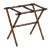 Transitional Dark Walnut Wood Bamboo Inspired Luggage Rack with 3 Black Nylon Straps For Sale - Image 3 of 3