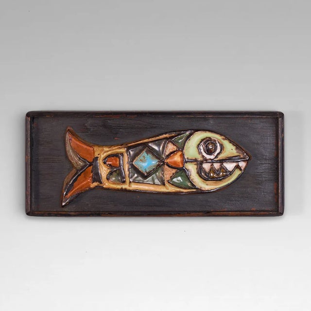 1960s Wall Plaque by Roland Zobel for Les Cyclades, 1960s For Sale - Image 5 of 5