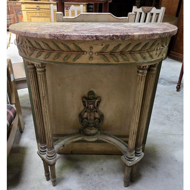 19th Century 19th Century Louis XVI Wooden Console Table For Sale - Image 5 of 9