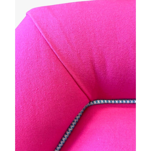 Custom Made Raspberry Pink Tufted Queen Headboard For Sale In Tampa - Image 6 of 7